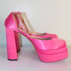 Chunky High Heel Platform Hot Pink